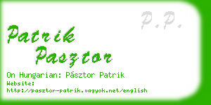 patrik pasztor business card
